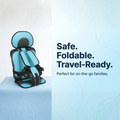 Portable Child Car Booster Seat with 5-Point Harness | Foldable Design for Safe Travel