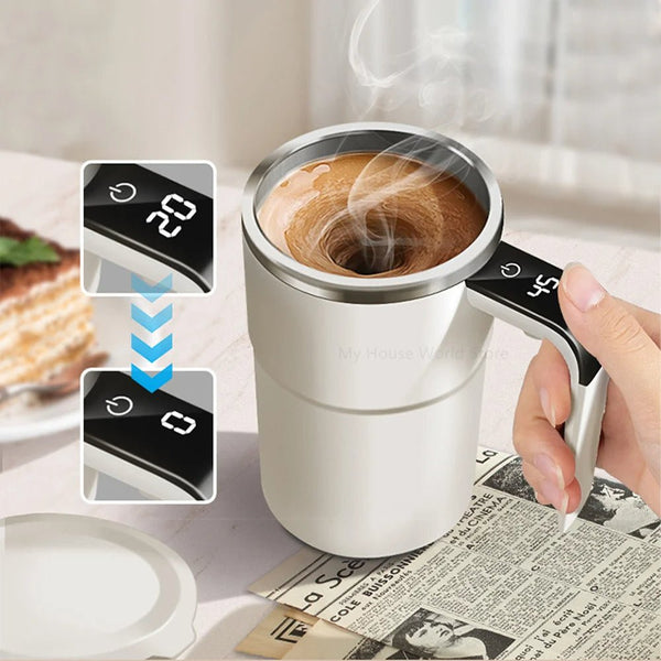 Steaminator Self-Stirring Coffee Mug with Temp Display