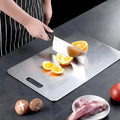 Premium Stainless Steel Cutting Board – Antibacterial, Durable, Easy to Clean, Non-Porous Kitchen Chopping Board