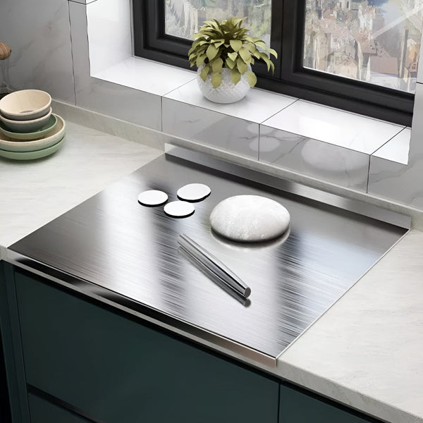 Premium Stainless Steel Cutting Board – Durable Non-Porous Surface with Non-Slip Design for Versatile Kitchen Use