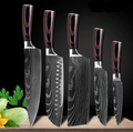 Professional Chef Knife Set | High-Carbon Steel Blades with Ergonomic Pakka Wood Handles for Precision Cutting 8
