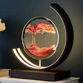 Quicksand LED Table Lamp with 360° Rotating Sand Art and Warm White Light for Bedroom or Desk