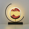 Quicksand LED Table Lamp with 360° Rotating Sand Art and Warm White Light for Bedroom or Desk