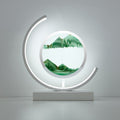 Quicksand LED Table Lamp with 360° Rotating Sand Art and Warm White Light for Bedroom or Desk