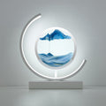 Quicksand LED Table Lamp with 360° Rotating Sand Art and Warm White Light for Bedroom or Desk
