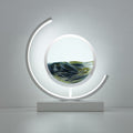Quicksand LED Table Lamp with 360° Rotating Sand Art and Warm White Light for Bedroom or Desk