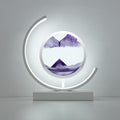 Quicksand LED Table Lamp with 360° Rotating Sand Art and Warm White Light for Bedroom or Desk