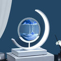 Quicksand LED Table Lamp with 360° Rotating Sand Art and Warm White Light for Bedroom or Desk