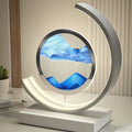Quicksand LED Table Lamp with 360° Rotating Sand Art and Warm White Light for Bedroom or Desk