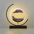 Quicksand LED Table Lamp with 360° Rotating Sand Art and Warm White Light for Bedroom or Desk