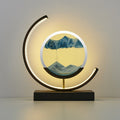 Quicksand LED Table Lamp with 360° Rotating Sand Art and Warm White Light for Bedroom or Desk