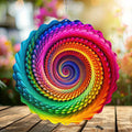 Rainbow Tunnel-Style Metal Wind Spinner – Vibrant 3D Hanging Yard Decoration for Garden