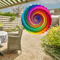 Rainbow Tunnel-Style Metal Wind Spinner – Vibrant 3D Hanging Yard Decoration for Garden