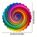 Rainbow Tunnel-Style Metal Wind Spinner – Vibrant 3D Hanging Yard Decoration for Garden