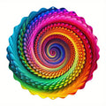 Rainbow Tunnel-Style Metal Wind Spinner – Vibrant 3D Hanging Yard Decoration for Garden