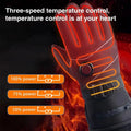 Rechargeable Heated Gloves with Touchscreen Fingertips and Adjustable 3 Heat Levels – Windproof Insulated Winter Gloves