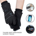 Rechargeable Heated Gloves with Touchscreen Fingertips and Adjustable 3 Heat Levels – Windproof Insulated Winter Gloves