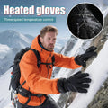 Rechargeable Heated Gloves with Touchscreen Fingertips and Adjustable 3 Heat Levels – Windproof Insulated Winter Gloves