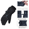 Rechargeable Heated Gloves with Touchscreen Fingertips and Adjustable 3 Heat Levels – Windproof Insulated Winter Gloves
