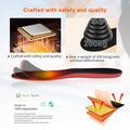 Rechargeable Heated Insoles with Adjustable Heat Settings for Winter Warmth, Slim Fit for Shoes and Boots