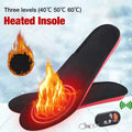 Rechargeable Heated Insoles with Remote Control for Plantar Fascia and High Arch Support
