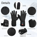 Rechargeable Heated Winter Gloves with Touchscreen Fingertips and Adjustable Heat Control