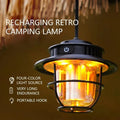 Rechargeable LED Camping Lantern with USB Type-C Charging and 7 Adjustable Light Modes - Waterproof Retro Design