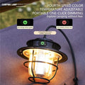 Rechargeable LED Camping Lantern with USB Type-C Charging and 7 Adjustable Light Modes - Waterproof Retro Design