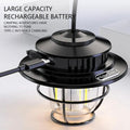 Rechargeable LED Camping Lantern with USB Type-C Charging and 7 Adjustable Light Modes - Waterproof Retro Design