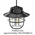 Rechargeable LED Camping Lantern with USB Type-C Charging and 7 Adjustable Light Modes - Waterproof Retro Design