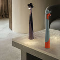 Rechargeable LED Desk Lamp with Touch Control - Artistic Modern Design, Cordless Table Lamp for Soft Ambient Lighting