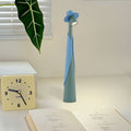 Rechargeable LED Desk Lamp with Touch Control - Artistic Modern Design, Cordless Table Lamp for Soft Ambient Lighting