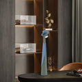 Rechargeable LED Desk Lamp with Touch Control - Artistic Modern Design, Cordless Table Lamp for Soft Ambient Lighting
