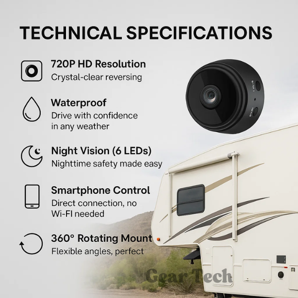Reliable Wireless Backup Camera for RVs & Trucks with Night Vision | Enhanced Safety and Visibility 1