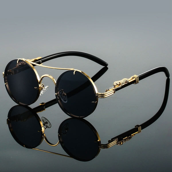 RetroStyle | Oval Metal Sunglasses with UV Protection - Lightweight Frame Design 1