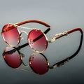 RetroStyle | Oval Metal Sunglasses with UV Protection - Lightweight Frame Design 5