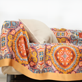 Reversible 100% Cotton Blanket Queen – Breathable Cooling Throw Blanket in Boho Design for All Seasons