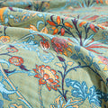 Reversible Cotton Blanket with Jacquard Floral Weave and Decorative Tassels – 200x230cm Multi-Purpose Throw for Bed or Sofa