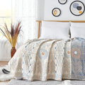 Reversible Cotton Throw Blanket – Soft Plush Dual-Sided Design for Sofa and Bed, Lightweight and Easy Care
