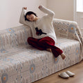 Reversible Cotton Throw Blanket – Soft Plush Dual-Sided Design for Sofa and Bed, Lightweight and Easy Care