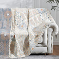 Reversible Cotton Throw Blanket – Soft Plush Dual-Sided Design for Sofa and Bed, Lightweight and Easy Care
