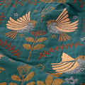 Reversible Cotton Throw Blanket with Bird and Floral Design – Soft and Breathable, Ideal for Home Decor and Cozy Comfort