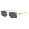 Rimless Sunglasses – Leopard Head Design, UV400 Protection 11
