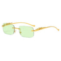 Rimless Sunglasses – Leopard Head Design, UV400 Protection 17