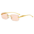 Rimless Sunglasses – Leopard Head Design, UV400 Protection 19