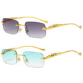 Rimless Sunglasses – Leopard Head Design, UV400 Protection 3