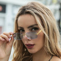 Rimless Sunglasses – Leopard Head Design, UV400 Protection 4