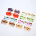 Rimless Sunglasses – Leopard Head Design, UV400 Protection 6