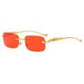 Rimless Sunglasses – Leopard Head Design, UV400 Protection 7