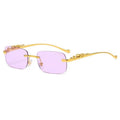 Rimless Sunglasses – Leopard Head Design, UV400 Protection 8